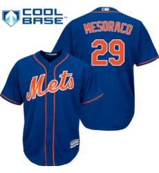 Youth Majestic New York Mets #29 Devin Mesoraco Authentic Royal Blue Alternate Home Cool Base MLB Jersey
