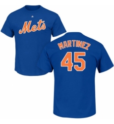 MLB Nike New York Mets #45 Pedro Martinez Royal Blue Name & Number T-Shirt