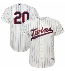 Men's Majestic Minnesota Twins #20 Eddie Rosario Replica Cream Alternate Cool Base MLB Jersey
