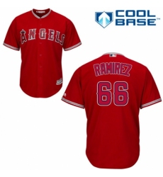 Men's Majestic Los Angeles Angels of Anaheim #66 J. C. Ramirez Replica Red Alternate Cool Base MLB Jersey