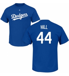 MLB Nike Los Angeles Dodgers #44 Rich Hill Royal Blue Name & Number T-Shirt