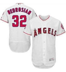 Men's Majestic Los Angeles Angels of Anaheim #32 Cam Bedrosian White Home Flex Base Authentic Collection MLB Jersey