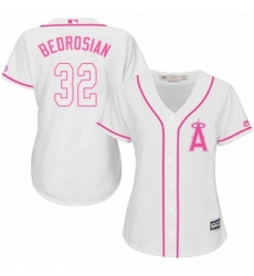 Women's Majestic Los Angeles Angels of Anaheim #32 Cam Bedrosian Authentic White Fashion Cool Base MLB Jersey