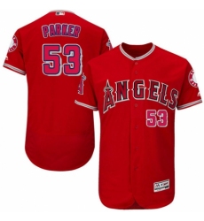 Men's Majestic Los Angeles Angels of Anaheim #53 Blake Parker Red Alternate Flex Base Authentic Collection MLB Jersey
