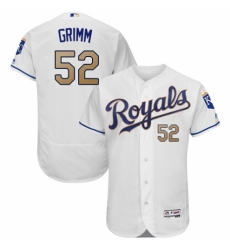 Men's Majestic Kansas City Royals #52 Justin Grimm White Flexbase Authentic Collection MLB Jersey