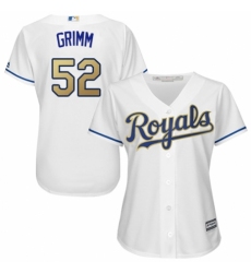 Women's Majestic Kansas City Royals #52 Justin Grimm Authentic White Home Cool Base MLB Jersey