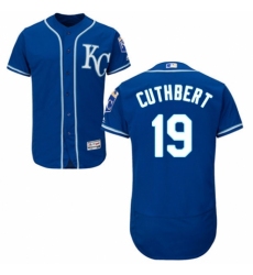 Men's Majestic Kansas City Royals #19 Cheslor Cuthbert Royal Blue Alternate Flex Base Authentic Collection MLB Jersey