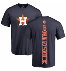 MLB Nike Houston Astros #6 Jake Marisnick Navy Blue Backer T-Shirt