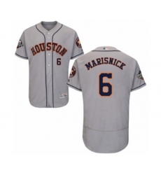 Men's Houston Astros #6 Jake Marisnick Grey Road Flex Base Authentic Collection 2019 World Series Bound Baseball Jersey