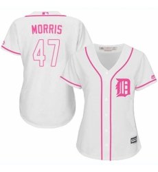 Women's Majestic Detroit Tigers #47 Jack Morris Authentic White Fashion Cool Base MLB Jersey