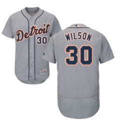 Men's Majestic Detroit Tigers #30 Alex Wilson Grey Road Flex Base Authentic Collection MLB Jersey