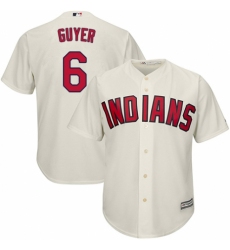 Youth Majestic Cleveland Indians #6 Brandon Guyer Replica Cream Alternate 2 Cool Base MLB Jersey