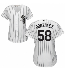 Women's Majestic Chicago White Sox #58 Miguel Gonzalez Authentic White Home Cool Base MLB Jersey