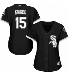 Women's Majestic Chicago White Sox #15 Adam Engel Replica Black Alternate Home Cool Base MLB Jersey