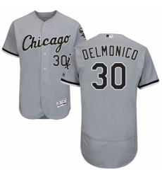 Men's Majestic Chicago White Sox #30 Nicky Delmonico Grey Road Flex Base Authentic Collection MLB Jersey
