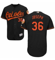 Men's Majestic Baltimore Orioles #36 Caleb Joseph Black Alternate Flex Base Authentic Collection MLB Jersey