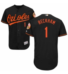 Men's Majestic Baltimore Orioles #1 Tim Beckham Black Alternate Flex Base Authentic Collection MLB Jersey