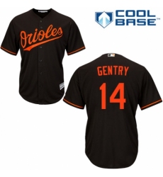 Youth Majestic Baltimore Orioles #14 Craig Gentry Authentic Black Alternate Cool Base MLB Jersey