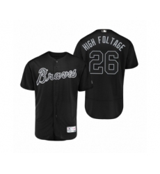 Men's Atlanta Braves #26 Mike Foltynewicz High Foltage Black 2019 Players Weekend Authentic Jersey