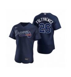 Men's Atlanta Braves #26 Mike Foltynewicz Nike Navy Authentic 2020 Alternate Jersey