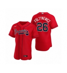 Men's Atlanta Braves #26 Mike Foltynewicz Nike Red Authentic 2020 Alternate Jersey