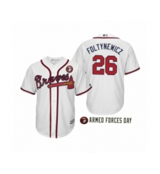 Women 2019 Armed Forces Day Mike Foltynewicz #26 Atlanta Braves White Jersey