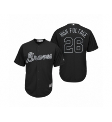 Youth Atlanta Braves #26 Mike Foltynewicz High Foltage Black 2019 Players Weekend Replica Jersey