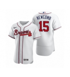 Men's Atlanta Braves #15 Sean Newcomb Nike White 2020 Authentic Jersey