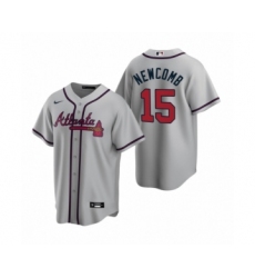 Youth Atlanta Braves #15 Sean Newcomb Nike Gray 2020 Replica Road Jersey