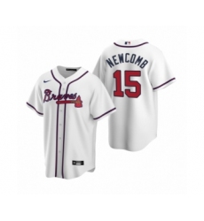 Youth Atlanta Braves #15 Sean Newcomb Nike White 2020 Replica Home Jersey