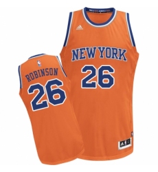 Men's Adidas New York Knicks #26 Mitchell Robinson Swingman Orange Alternate NBA Jersey