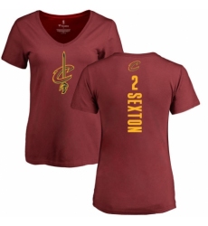 NBA Women's Nike Cleveland Cavaliers #2 Collin Sexton Maroon Backer T-Shirt