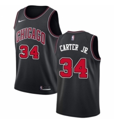 Men's Nike Chicago Bulls #34 Wendell Carter Jr. Authentic Black NBA Jersey Statement Edition