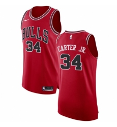Women's Nike Chicago Bulls #34 Wendell Carter Jr. Authentic Red NBA Jersey - Icon Edition