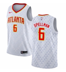 Men's Nike Atlanta Hawks #6 Omari Spellman Authentic White NBA Jersey - Association Edition