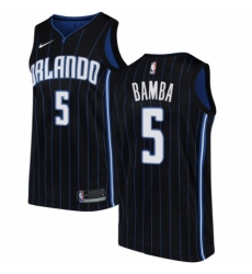 Men's Nike Orlando Magic #5 Mohamed Bamba Authentic Black NBA Jersey Statement Edition