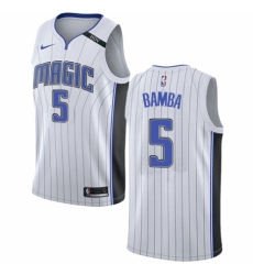 Men's Nike Orlando Magic #5 Mohamed Bamba Swingman White NBA Jersey - Association Edition