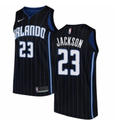 Men's Nike Orlando Magic #23 Justin Jackson Swingman Black NBA Jersey Statement Edition