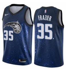 Men's Nike Orlando Magic #35 Melvin Frazier Swingman Blue NBA Jersey - City Edition