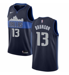 Women's Nike Dallas Mavericks #13 Jalen Brunson Swingman Royal Blue Road NBA Jersey - Icon Edition
