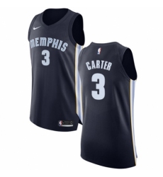 Women's Nike Memphis Grizzlies #3 Jevon Carter Authentic Navy Blue Road NBA Jersey - Icon Edition
