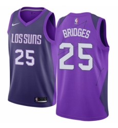 Men's Nike Phoenix Suns #25 Mikal Bridges Authentic Purple NBA Jersey - City Edition