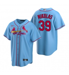 Men's Nike St. Louis Cardinals #39 Miles Mikolas Light Blue Alternate Stitched Baseball Jersey
