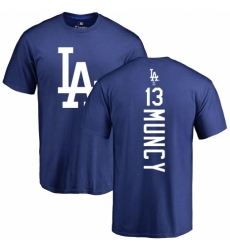 MLB Nike Los Angeles Dodgers #13 Max Muncy Royal Blue Backer T-Shirt