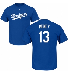 MLB Nike Los Angeles Dodgers #13 Max Muncy Royal Blue Name & Number T-Shirt
