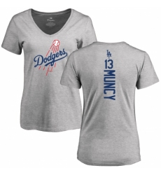 MLB Women's Nike Los Angeles Dodgers #13 Max Muncy Ash Backer T-Shirt