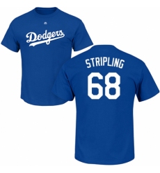 MLB Nike Los Angeles Dodgers #68 Ross Stripling Royal Blue Name & Number T-Shirt
