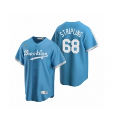 Men's Los Angeles Dodgers #68 Ross Stripling Nike Light Blue Cooperstown Collection Alternate Jersey