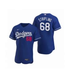 Men's Los Angeles Dodgers #68 Ross Stripling Nike Royal Authentic 2020 Alternate Jersey