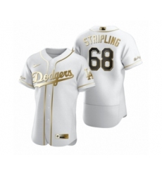 Men's Los Angeles Dodgers #68 Ross Stripling Nike White Authentic Golden Edition Jersey